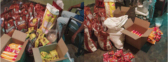 Essential supplies provided for distribution amongst the 26 sex-workers in Ranchi